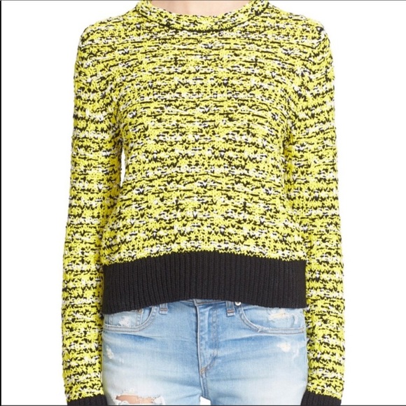 rag & bone yellow and black sweater. Size large. - Picture 2 of 9